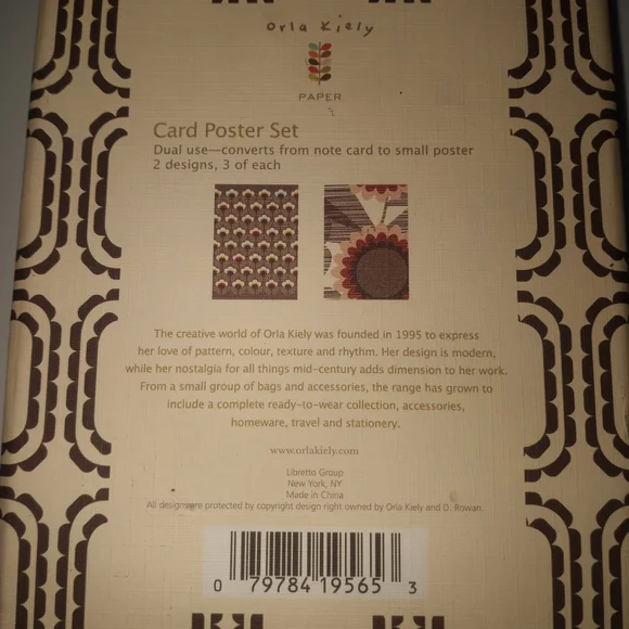 Orla Kiely Floral Notecard Poster Set NIB - Picture 2 of 4